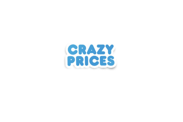 Crazy Prices Glossy Sticker