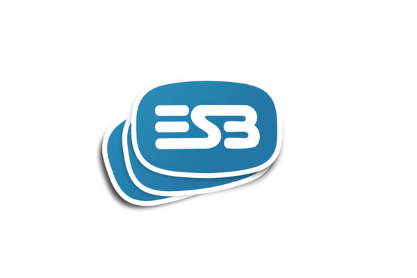 ESB Retro Logo Glossy Sticker - Image 2