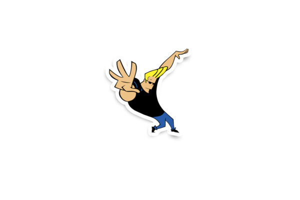 Johnny Bravo Glossy Sticker