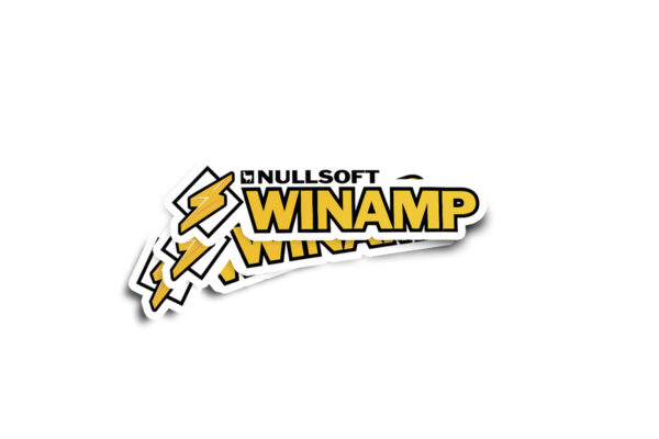 Winamp Retro Logo Glossy Sticker - Image 2