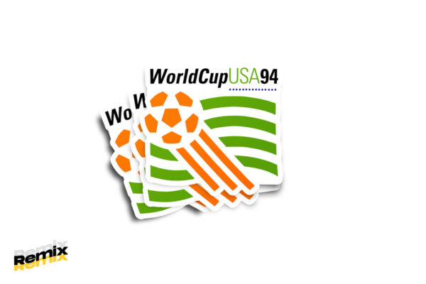 World Cup USA 94 Ireland Remix Glossy Sticker - Image 2