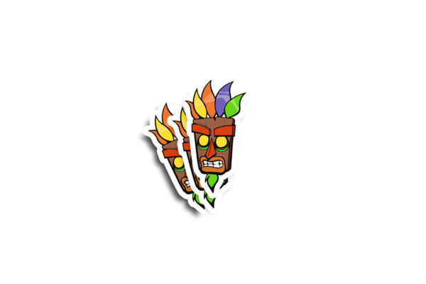 Aku Aku Glossy Sticker - Image 2