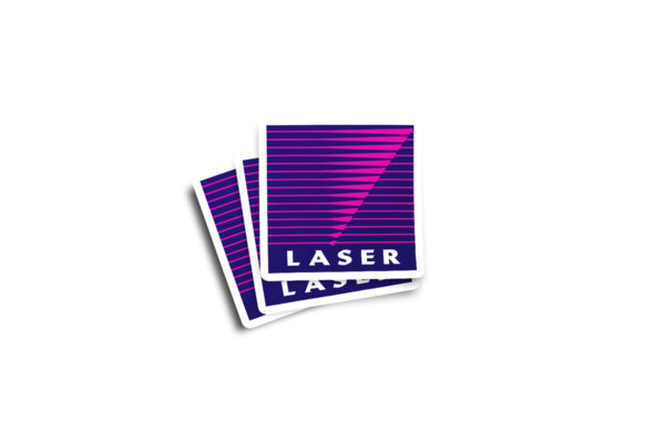 Laser Card Logo Glossy Sticker - Image 2