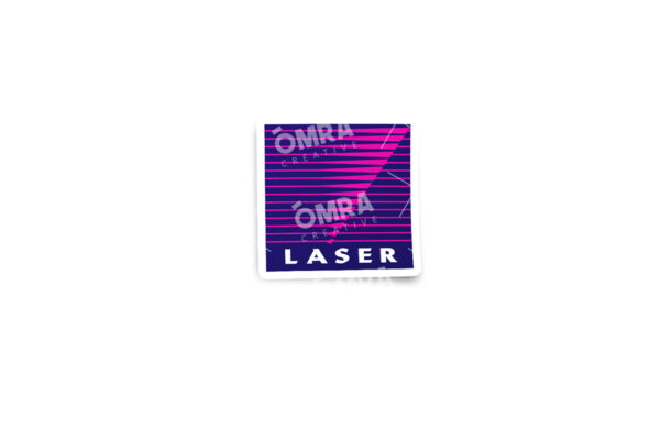 Laser Card Logo Glossy Sticker