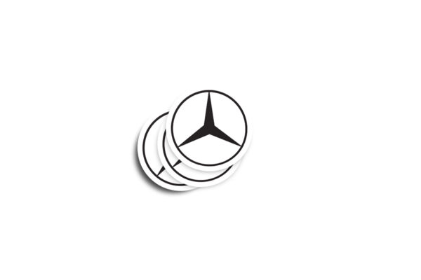 Mercedes Roundel Glossy Sticker - Image 2