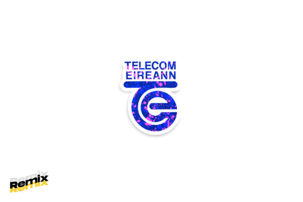 Telecom Eireann Remix Paint Splat Glossy Stickers