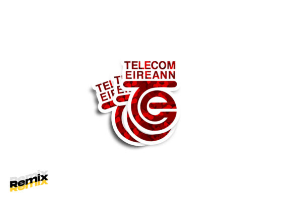 Telecom Eireann Remix Blood Camo Glossy Stickers - Image 2