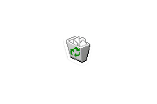 Windows 98 Recycle Bin Glossy Sticker