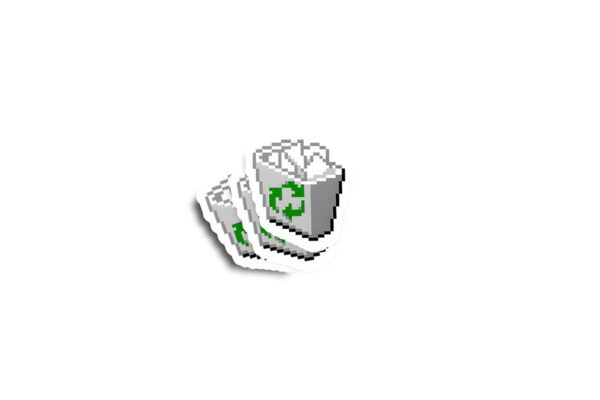 Windows 98 Recycle Bin Glossy Sticker - Image 2