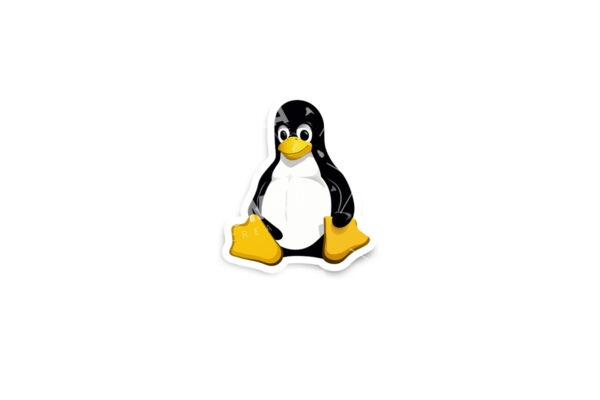 Linux Tux Glossy Sticker