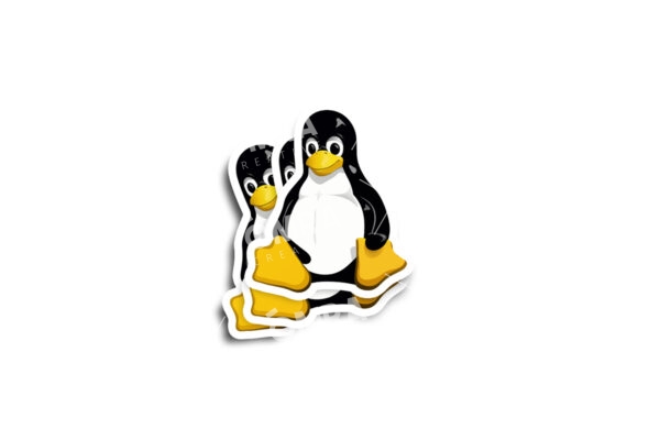 Linux Tux Glossy Sticker - Image 2