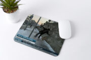 Man falls on ice in Dublin on RTE News Mousemat