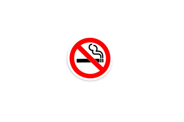 No Smoking Sign Glossy Sticker