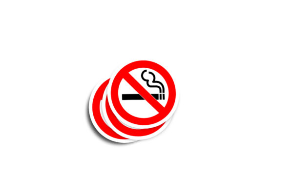 No Smoking Sign Glossy Sticker - Image 2