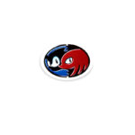 Sonic and Knuckles Sega Megadrive Logo Glossy Sticker