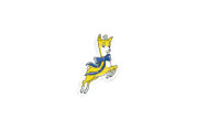 Babycham Deer Glossy Stickers
