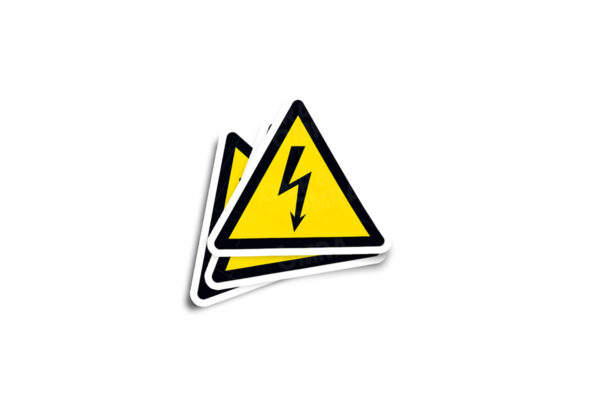 Electrical Hazard Warning Glossy Sticker - Image 2