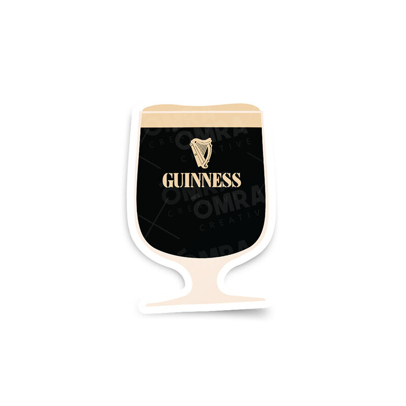 Guinness Stem Glass Glossy Sticker