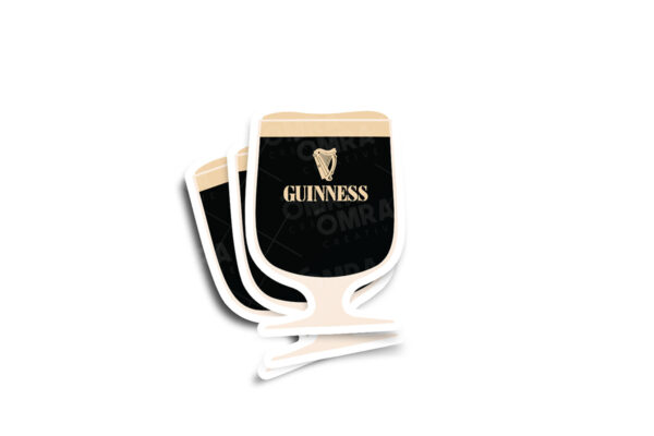 Guinness Stem Glass Glossy Sticker - Image 2