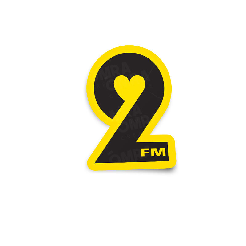 2FM Retro Glossy Sticker