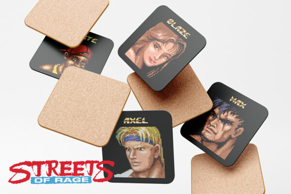 Streets of Rage II 4-Character Coaster Set