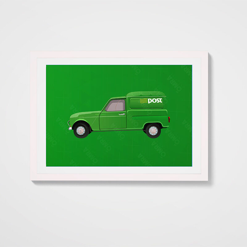 An Post Renault 4 Retro Art Print