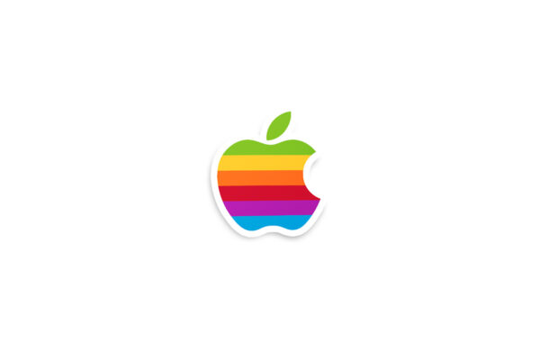 Apple Rainbow Glossy Sticker