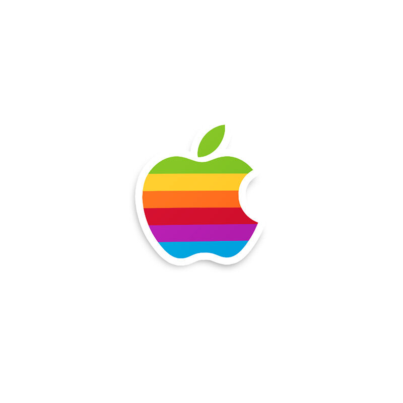 Apple Rainbow Glossy Sticker