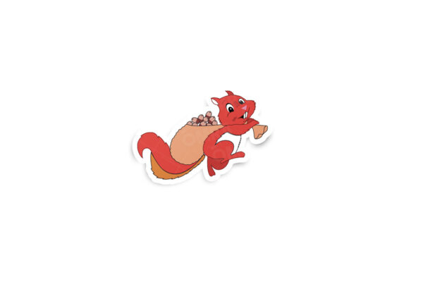 Cyril The Squirrel An Post Retro Glossy Sticker