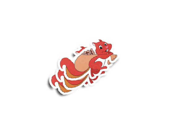 Cyril The Squirrel An Post Retro Glossy Sticker - Image 2