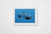 Garda Ford Escort Mk3 Retro Car Art Print