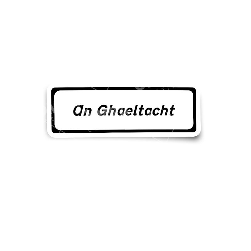 An Ghaeltacht Road Sign Glossy Sticker