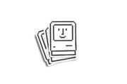 Apple Happy Mac Macintosh Icon Glossy Sticker - Image 2