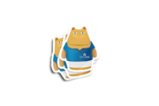Henri Hippo Ulster Bank Retro Glossy Sticker - Image 2