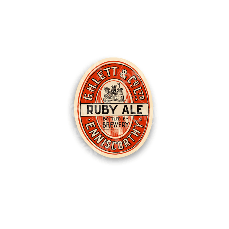 Lett's of Enniscorthy Ruby Ale Glossy Sticker