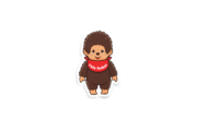 Monchhichi Glossy Sticker