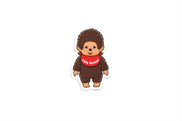 Monchhichi Glossy Sticker