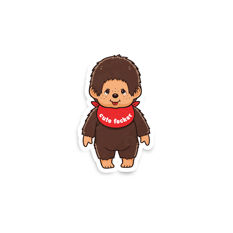 Monchhichi Glossy Sticker