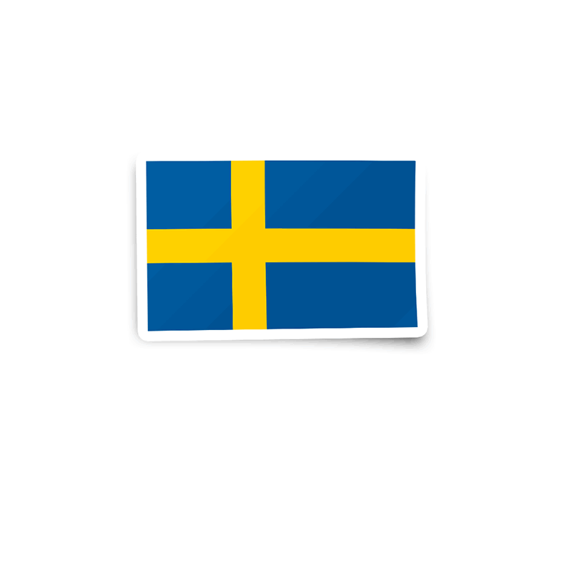 Sweden Swedish Flag Ireland Glossy Sticker