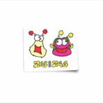 Zig and Zag The Den Glossy Sticker
