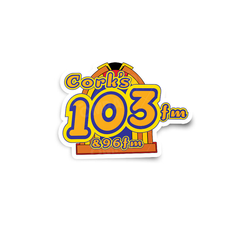 Corks 103FM Old Logo Glossy Sticker
