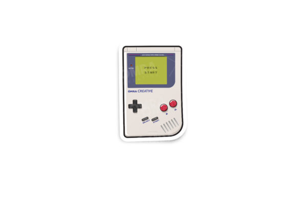Handheld Game Console 90s Illustrated Glossy Sticker