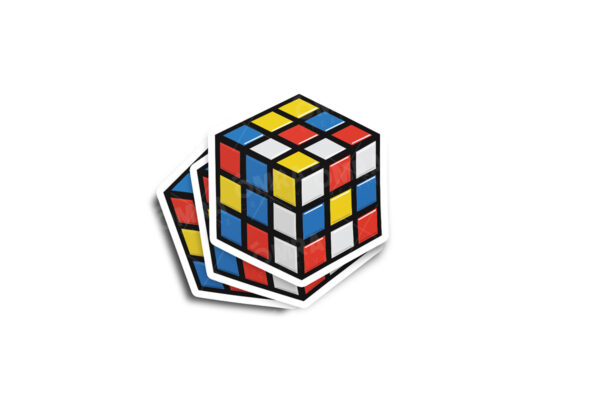 Puzzle Cube Glossy Sticker - Image 2