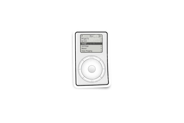 First Gen iPod Illustrated Glossy Sticker