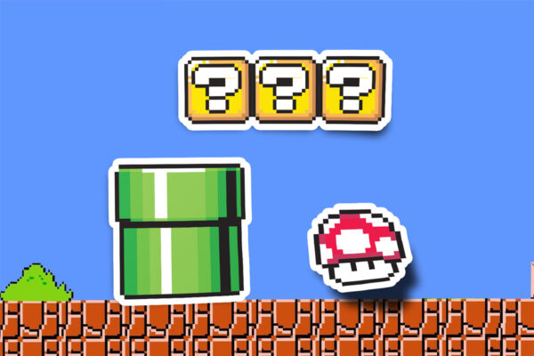 Retro Mario Sprite Pack Glossy Stickers - Image 2