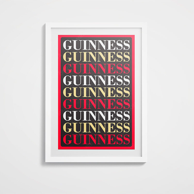 Guinness Typographic Art Print