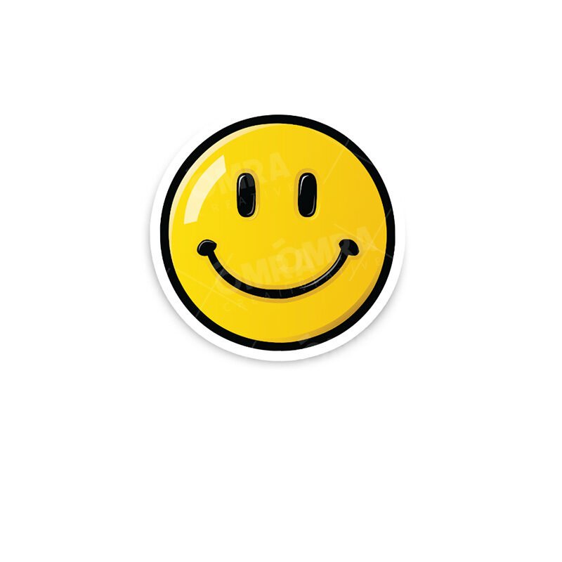 Smiley Face Glossy Stickers