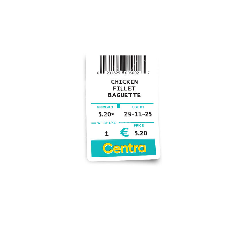 Centra Chicken Fillet Roll Glossy Stickers
