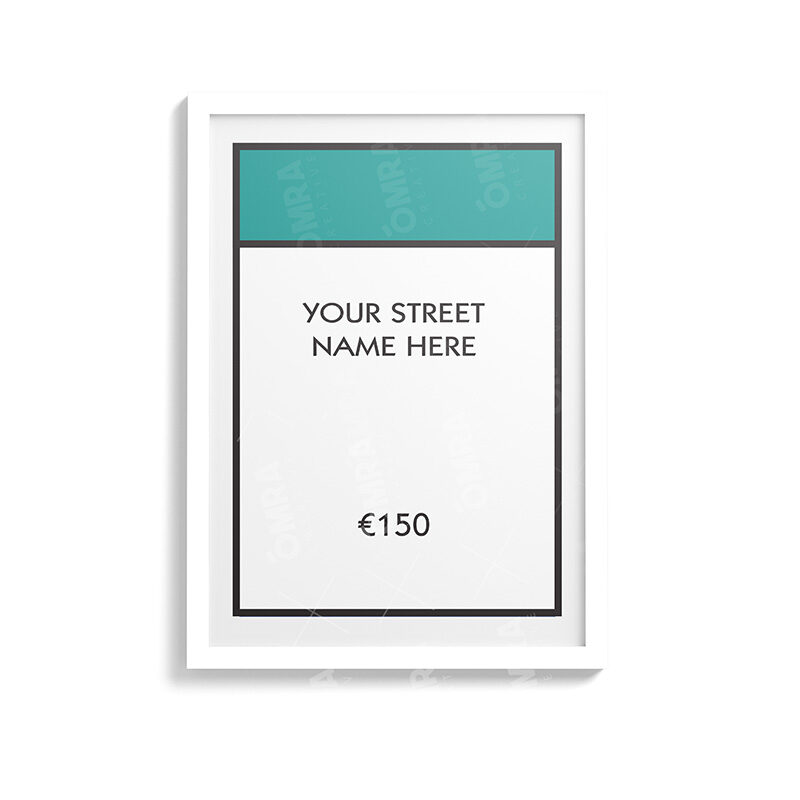 Monopoly Place Name Personalised Art Print
