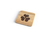 Aer Lingus Shamrock Wooden Engraved Coaster.